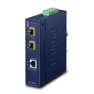 Abbildung von Planet Industrieller Medienkonverter 10/100/1000T zu 2 Port 100/1000X SFP IP30 40 bis 75øC