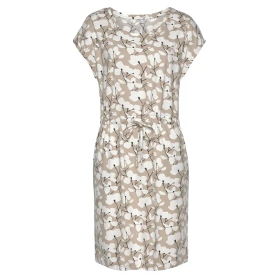 Abbildung von Beach Time Jerseykleid, Damen, Größe: 36, Beige creme bedruckt