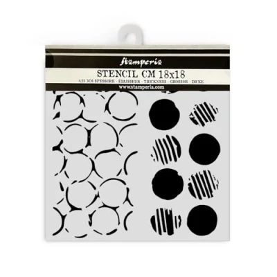 Abbildung von Stamperia Thick Stencils for Scrapbooks, Albums, Cards, Bullet Journals, and More, Double Texture Dots, Flexible Material, Easy to Clean, Perfect Hobbies, Crafts, Gifting (The Nutcracker)