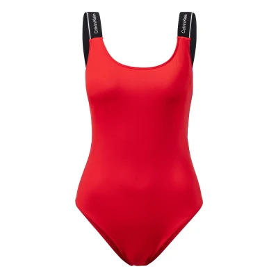 Abbildung von Calvin Klein Swimwear ONE Piece Badeanzug, Damen, Größe: XL, Cajun red