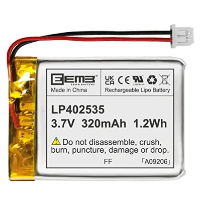 Abbildung von EEMB Lithium Polymer Akku 3,7 V 320mAh 402535 Wiederaufladbarer Lipo mit Molex Anschluss für VXI Blue Parrott bestätigen Sie die Polarität des Geräts und Anschlusses vor dem Kauf