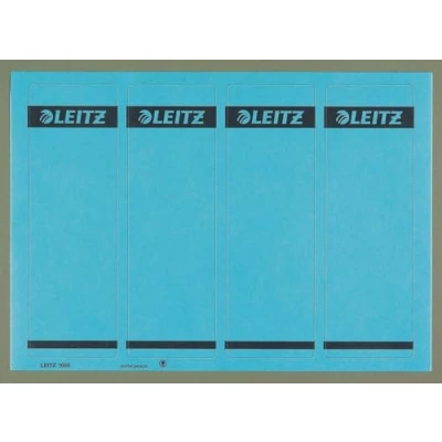 Abbildung von Leitz PC beschriftbare Rückenschilder selbstklebend für Standard und Hartpappe Ordner, 100 Stück, Kurzes breites Format, 62 x 192 mm, Papier, blau, 16852035