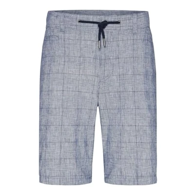 Abbildung von Bugatti Bermuda MIT Karomustern Shorts, Herren, Größe: 50, Marine