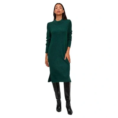 Abbildung von Vila Damen Viril Crew Neck L/S Midi Dress Noos Kleid, Pineneedle, XS EU