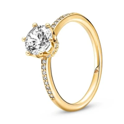 Abbildung von PANDORA Fingerring Damenring Solitär mit Zirkoniasteinen von
