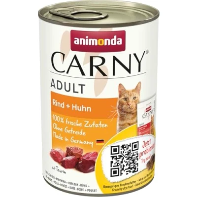 Abbildung von Carny Katzen Nassfutter Rind + Huhn (6 x 400g), von animonda ohne Getreide und Zucker, mit frischen fleischlichen Zutaten