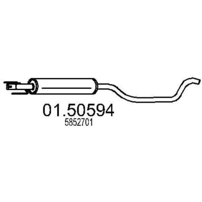 Abbildung von MTS 01.50594 Mittelschalldämpfer 1850 OPEL: Zafira B