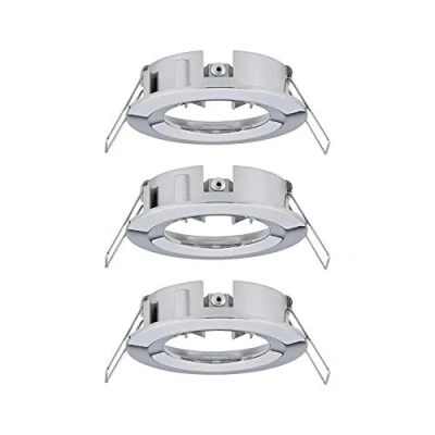 Abbildung von Paulmann 92482 Einbauleuchte Choose Spot starr max. 3x10W Deckeneinbaustrahler Chrom Einbaulampe ohne Leuchtmittel Alu