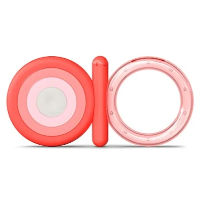 Abbildung von Suavinex, Beißring aus Silikon für Babys + 4 Monate, kühlend, flexibel, leicht, Schmetterlingsdesign, Rosa