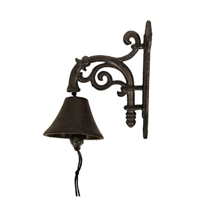 Abbildung von zeitzone Türglocke Nostalgie Glocke Gusseisen Braun Antik Stil Landhausstil