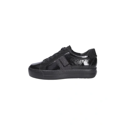Abbildung von Paul Green Sneaker low, Damen, Größe: 37, Glossy calf/glitter black Schuhe
