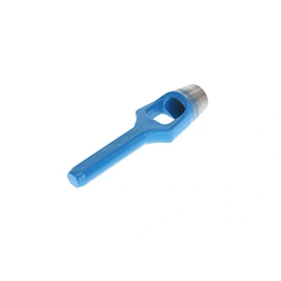 Abbildung von GEDORE Henkellocheisen für weiche Materialen, Ø 28 mm, Gummi Leder Dichtungen Stoff, rund, 175 mm lang, Stanzeisen, 570028