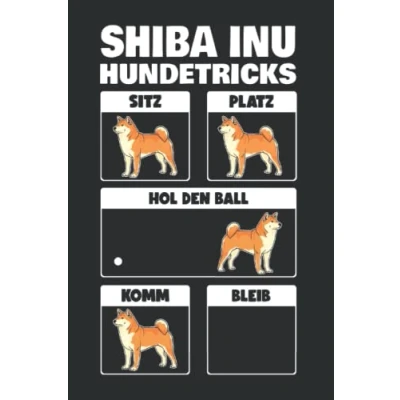 Abbildung von Shiba Inu Notizbuch: Hundetricks / 6X9 Zoll 120 Karierte Seiten