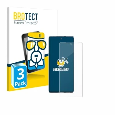 Abbildung von BROTECT Schutzglas für HTC U24 Pro (3 Stück) Schutzfolie Panzer Folie Glas [Extrem Kratzfest 9H, Anti Fingerprint, Ultra Transparent]