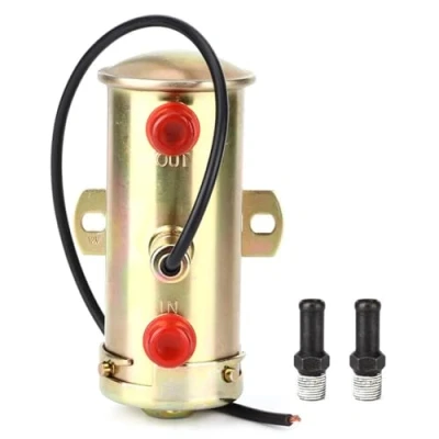 Abbildung von Universelle Elektrische Kraftstoffpumpe, 12V Kupfer Universelles Auto Kraftstoffpumpe Änderung Zubehörteil