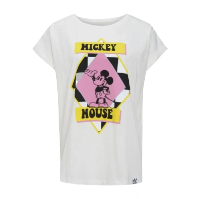 Abbildung von Re:Covered Mickey Mouse Tshirt print, Damen, Größe: Large, Ecru