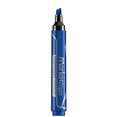 Abbildung von Permanentmarker JUMBO mit zweiseitiger Spitze. Farbe Blau Box: 12 Stück. MAPED 733530