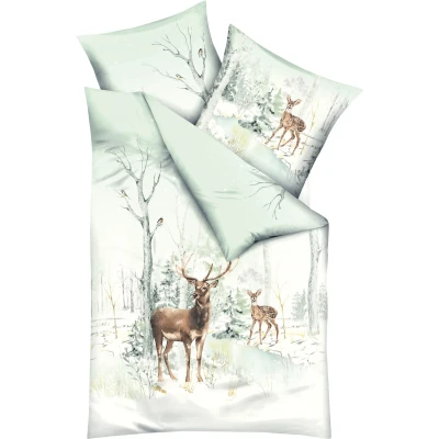 Abbildung von Kaeppel Bettwäsche &quot;Peaceful&quot;, (2 tlg.), Mit Hirsch und Reh