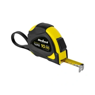 Abbildung von Professioneles robustes Massband mit Aufrollsystem 10m, Breite 25 mm Rebel RB 1136