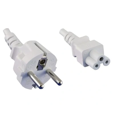 Abbildung von DINIC Netzkabel Stromkabel CEE 7/7 Schutzkontaktstecker auf C5 (1,80m, weiß)