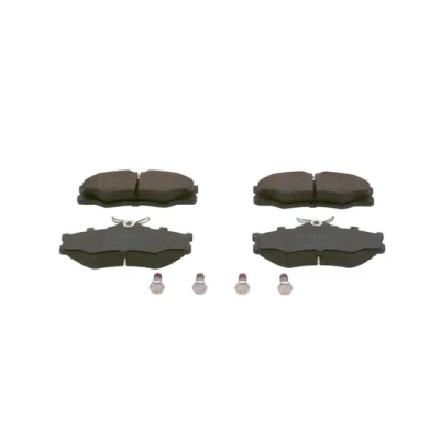 Abbildung von BOSCH 0 986 469 790 Bremsbelagsatz Low Metallic mit Montageanleitung, Anti Quietsch Blech, Schrauben VOLKSWAGEN: TRANSPORTER 3 Kasten