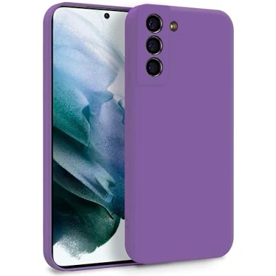 Abbildung von MyGadget Hülle für Samsung Galaxy S21 Plus Zweilagige Handyhülle mit Kameraschutz Cover Innenfutter &amp; Silikon außen Lila