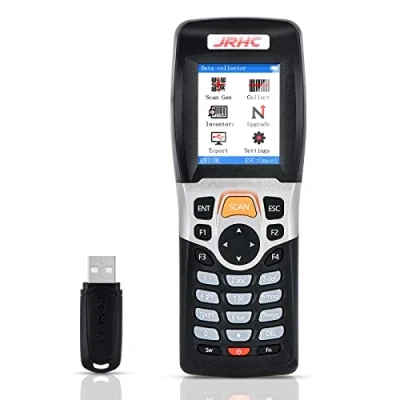 Abbildung von JRHC 1D Barcode Scanner Inventarscanner und Sammler, kabelloser 2.4G zum Scannen von Sammlung Inventar mit 2.2 Zoll LCD Bildschirm