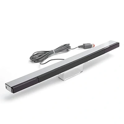 Abbildung von PUSOKEI Sensorleiste für Wii, ABS Silber Bewegungssensorleiste Ersatz Infrarotstrahlinduktor Wii/Wii U Konsole,
