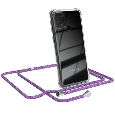 Abbildung von EAZY CASE Handykette kompatibel mit Samsung Galaxy M31 Handyhülle Umhängeband, Handykordel Schutzhülle, Silikonhülle, Hülle Band, Stylische Kette für Smartphone, Unicorn