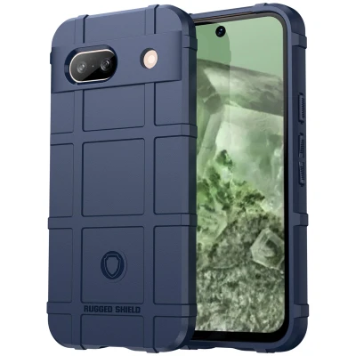 Abbildung von Google Pixel 8a Hülle Silikon iMoshion Backcover/Soft Case Handyhülle Dunkelblau Shockproof/Stoßfest