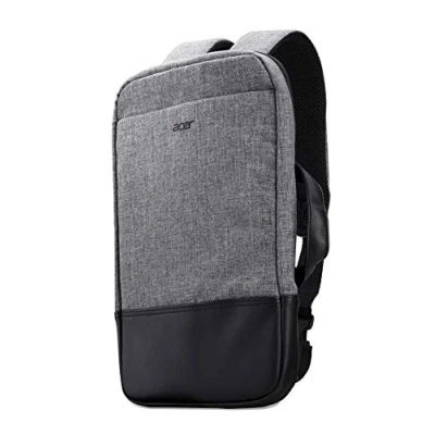 Abbildung von Acer Travel Backpack / Rucksack (geeignet für bis zu 14 Zoll, separate Taschen, seitlicher Tragegurt, wasserabweisend, perfekt unterwegs) grau/schwarz