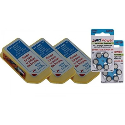 Abbildung von 12 START Hörgerätebatterien A675P Plus 3X Trockenstein Dry Brik