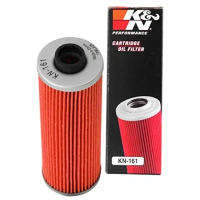 Abbildung von K&amp;N Powersports Ölfilter Kartusche 41x129mm kompatibel mit BMW (KN 161), Rot