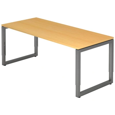 Abbildung von HAMMERBACHER höhenverstellbarer Schreibtisch VRS19/6/G buche