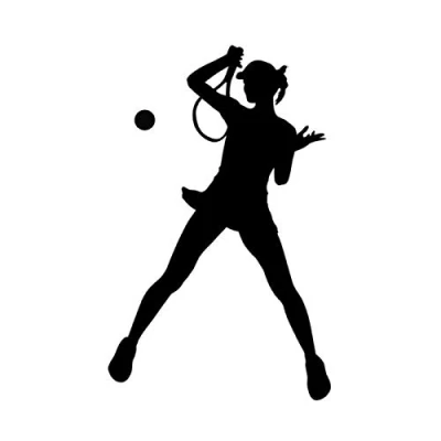 Abbildung von SUIFENG Autoaufkleber 8.8X14Cm Interessante Tennis Spielerin Sport Dekor Fitness Auto Aufkleber Vinyl Stoßstange Fenster