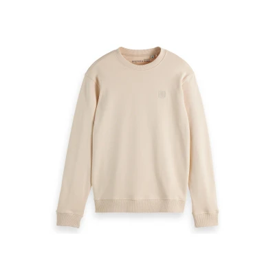 Abbildung von Scotch &amp; Soda Essential LOGO Badge CREW Sweatshirt, Herren, Größe: Large, Parchment