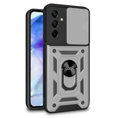 Abbildung von Cool Schutzhülle für Samsung A556 Galaxy A55 5G Hard Ring, silberfarben