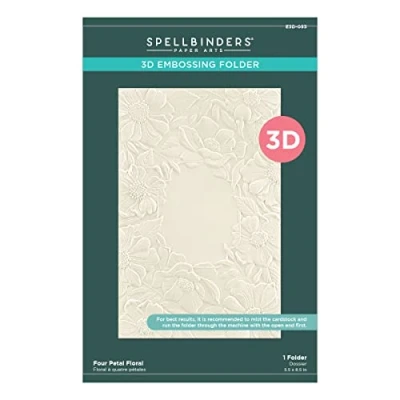 Abbildung von Spellbinders E3D 053 Floral 3D Prägeschablone aus der Four Petal Collection, farblos, One size