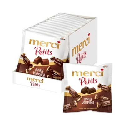Abbildung von merci Petits Dunkle Vollmilch 12 x 125g Kleine Pralinen aus Edel Vollmilchschokolade