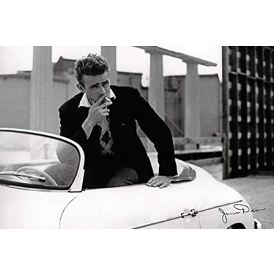 Abbildung von Close Up James Dean Poster (91,5cm x 61cm) + Geschenkverpackung. Verschenkfertig!