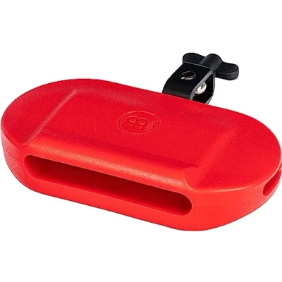 Abbildung von Meinl Percussion Low Pitch Block Schlagzeugzubehör Mit Befestigungsklammer Tiefer Sound PE Kunststoff, Rot (MPE4R)
