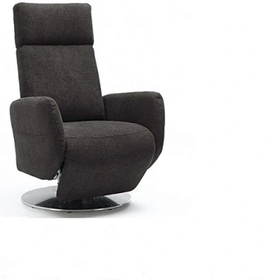 Abbildung von Cavadore TV Sessel Cobra / Fernsehsessel mit Liegefunktion, Relaxfunktion Stufenlos verstellbar Ergonomie L Belastbar bis 130 kg 71 x 112 82 Grau