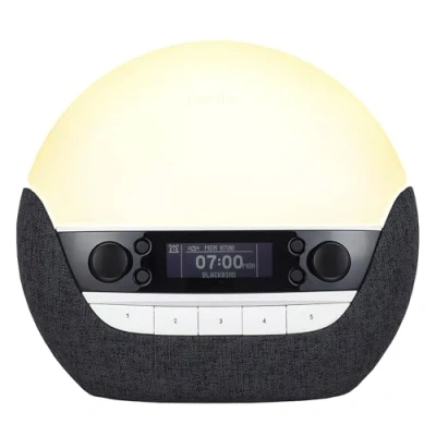 Abbildung von Lumie Bodyclock Luxe 750DAB Lichtwecker, DAB Radio, Bluetooth Lautsprecher &amp; Wenig Blaulicht für Schlafenszeit