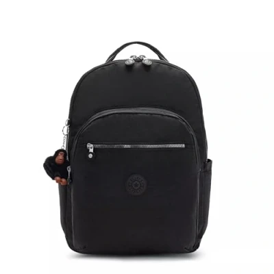 Abbildung von Kipling Damen Seoul Extra Groß 17 Zoll Laptop Rucksack Langlebig Geräumig mit Gepolsterten Schultergurten Schultasche, True Black2, 13.5&quot; L x 18.25&quot; H 7.75&quot; D