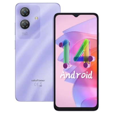 Abbildung von Ulefone Note 21 Smartphone Ohne Vertrag, 8GB+128GB/1TB, Android 14 Handy Günstig, 6.56&quot; HD+ 90Hz, 5000mAh, 13MP+8MP Kamera, Dual SIM 4G Simlockfreie Handys, Face ID/Fingerabdruck/GPS/OTG Violett