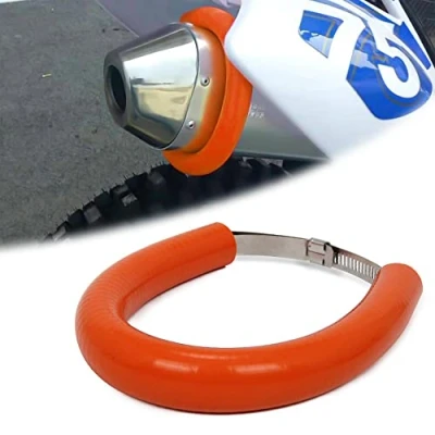 Abbildung von AnXin Universal Motorrad Auspuff Protektor Auspuffschutz Exhaust Protector Dirt Bike Motocross Supermoto Endro