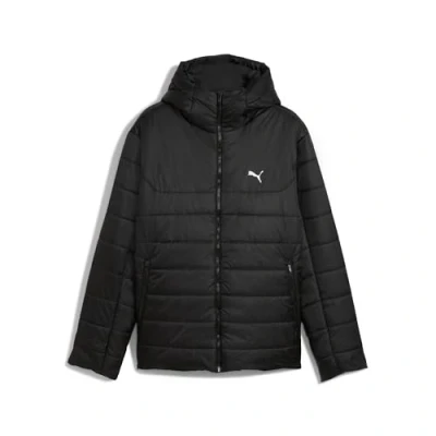 Abbildung von Puma Essentials Wattierte Kapuzenjacke Herren Mit Plain Black Größe: XXL