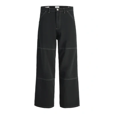 Abbildung von Jack &amp; Jones Jpstowen Contrast Panel Pants Jeans Relaxed Fit, Herren, Größe: 29x34, Black