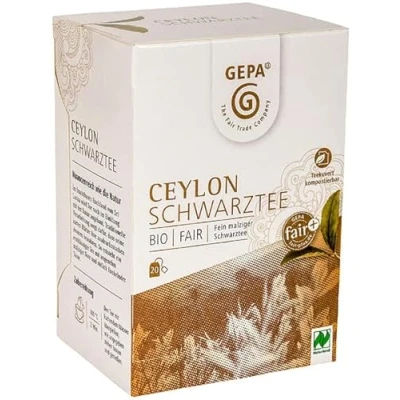 Abbildung von GEPA Bio Ceylon Schwarztee, 20 Teebeutel, 0.04 von FROG.coffee