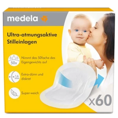 Abbildung von Medela ultra atmungsaktive Stilleinlage Hochgradig saugfähig, atmungsaktiv und diskret für angenehmen Komfort, 60 Stück